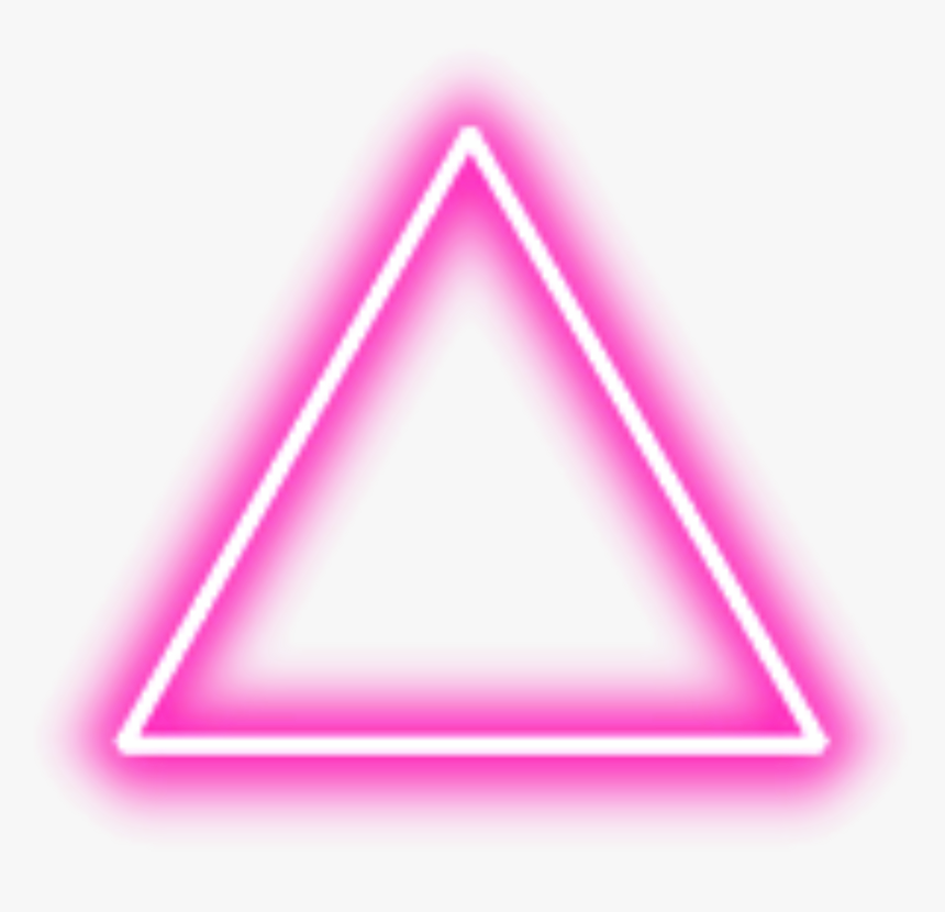#hotpink #pink #neon #triangle #border #png #freetoedit - Red Neon Triangle Png, Transparent Png, Free Download