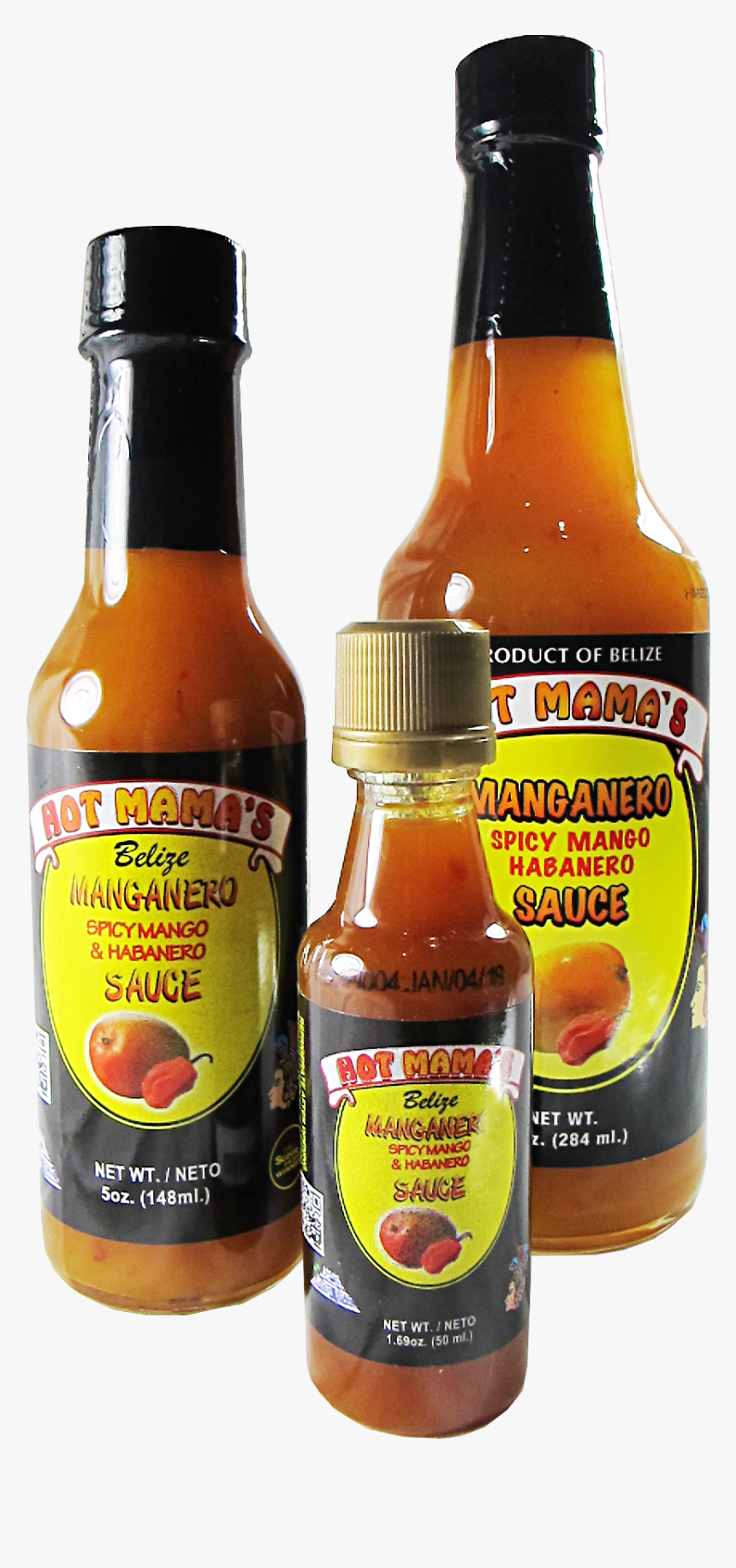 Hot Mama Hot Sauce - Glass Bottle, HD Png Download, Free Download