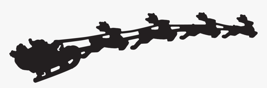 Santa And His Sleigh Svg Cut File - Silhouette, HD Png Download, Free Download