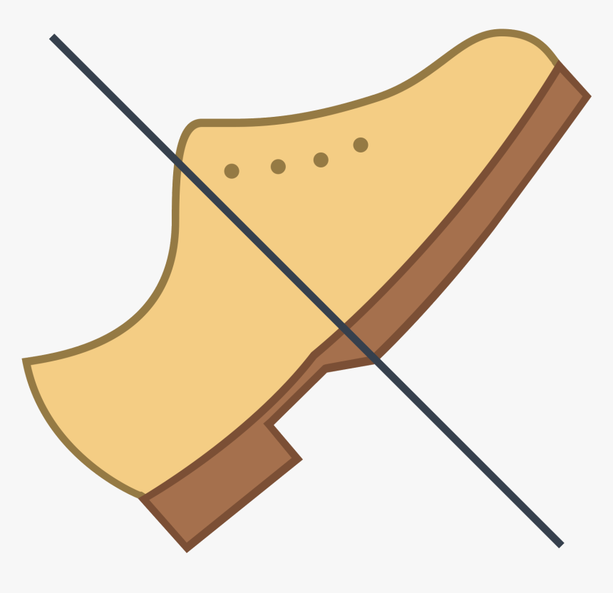 This Icon Depicts A Pair Of Shoes With A Slash Mark, HD Png Download, Free Download