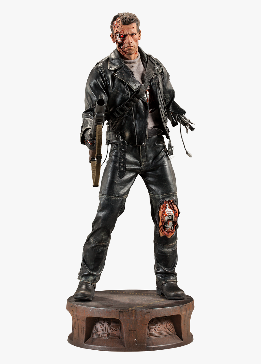 Transparent Terminator Arnold Png - Sideshow Battle Damaged Terminator, Png Download, Free Download