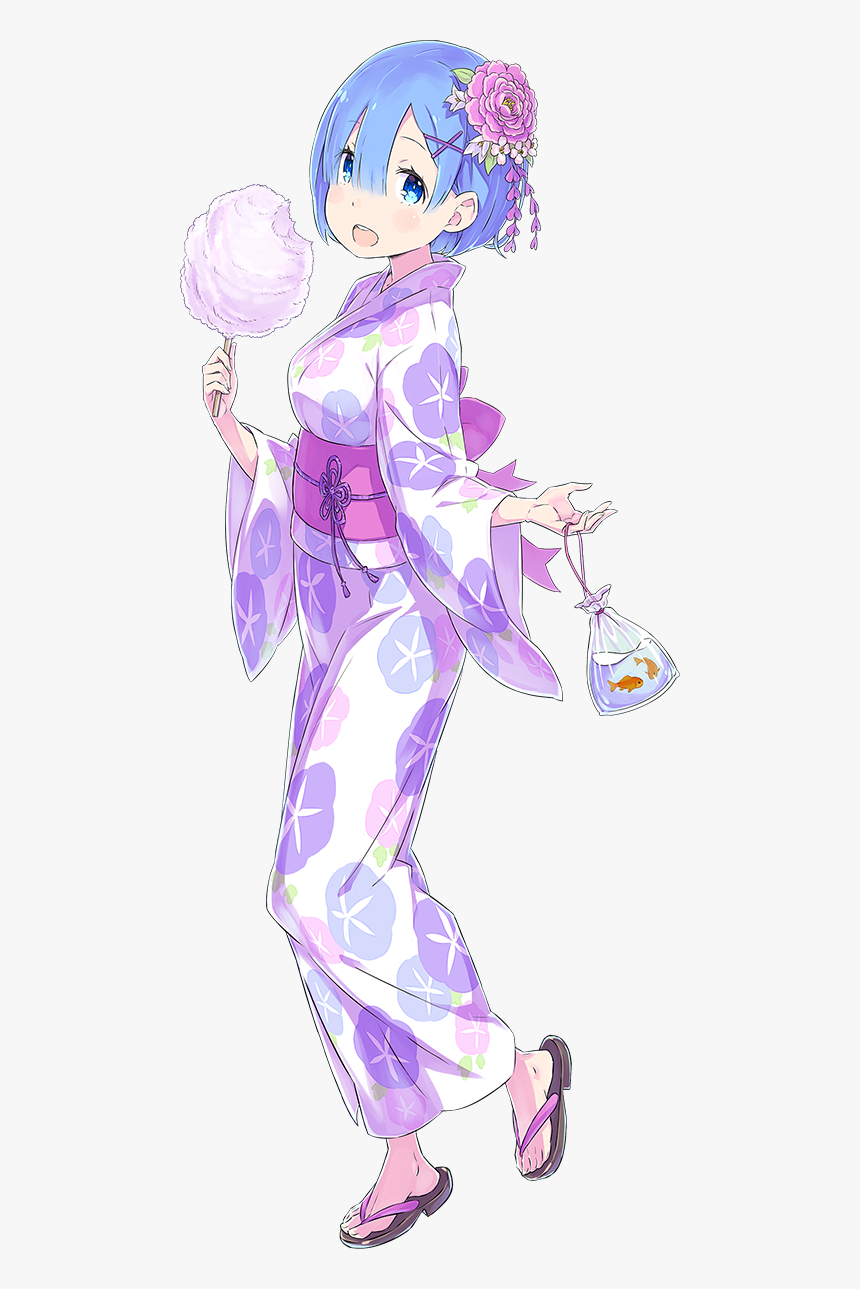 Rem Re Zero Yukata, HD Png Download, Free Download