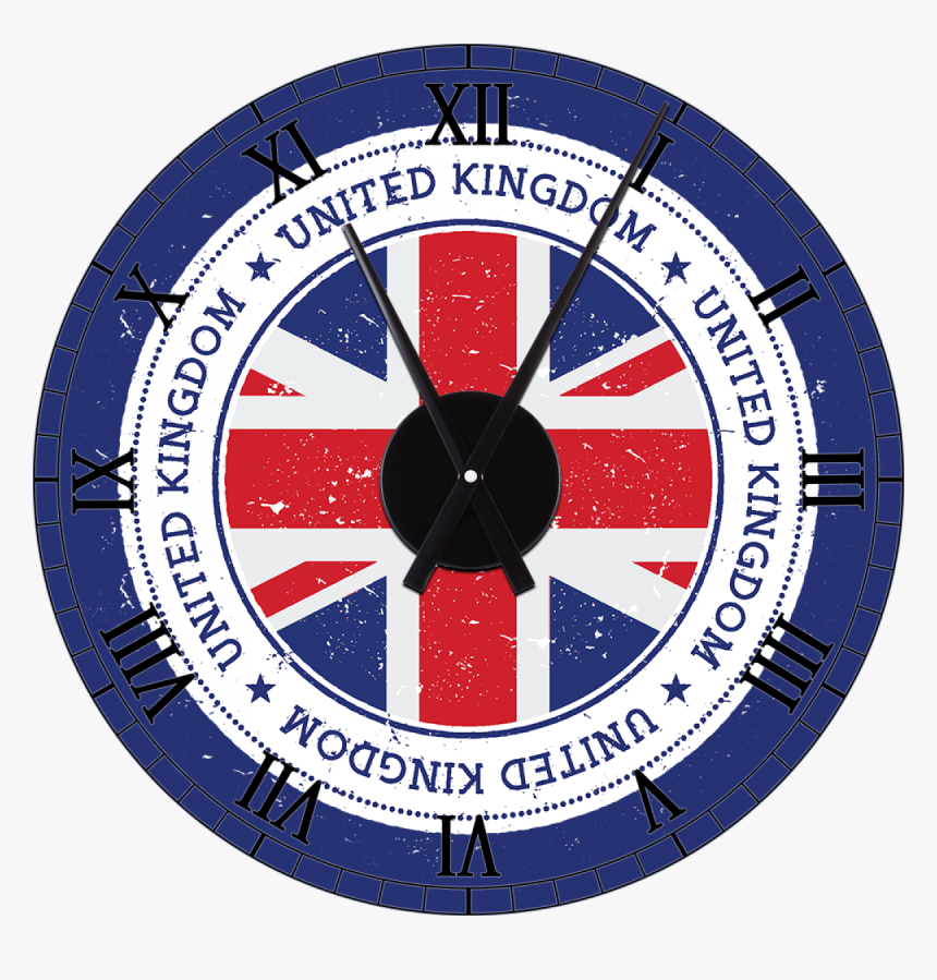 United Kingdom Grunge Flag Wall Clock Decal And Mechanism - Circle, HD Png Download, Free Download