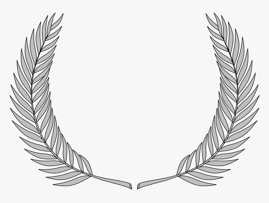 Wreath, Olive Branch, Accolade, Winner, Award, Prize - Black And White Olive Branch, HD Png Download, Free Download