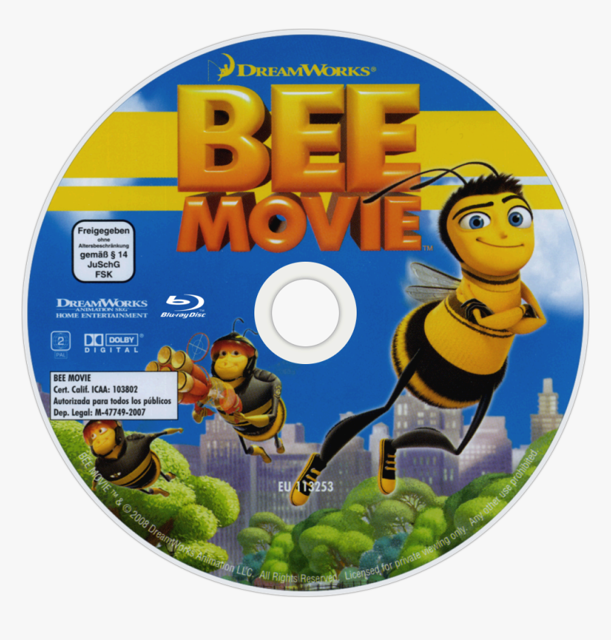 Bee Movie Bluray Disc Image - Bee Movie Dvd Disc, HD Png Download, Free Download