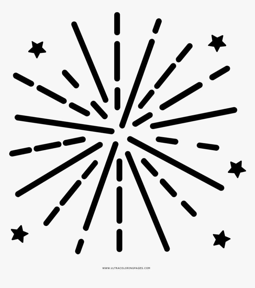 Fogos De Artifício Coloring Page - Pink And Gold Stars Clipart, HD Png Download, Free Download