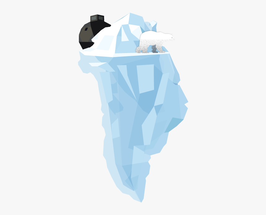 Illustration Showing The Map Of Greenland As Iceberg - Illustration, HD Png Download, Free Download