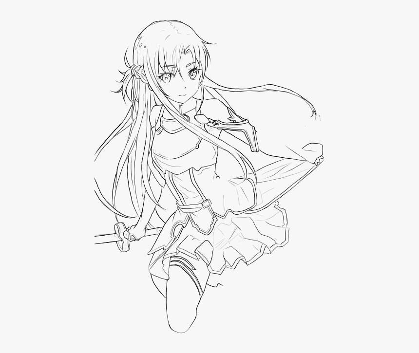 Asuna - Line Art, HD Png Download, Free Download