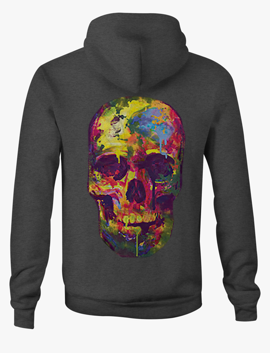 Motorcycle Zip Up Hoodie Watercolors Neon Dripping - Hoodie, HD Png Download, Free Download