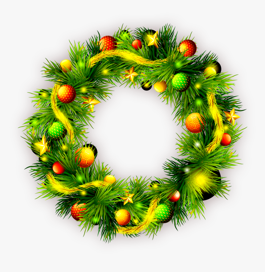 Christmas Decorated Pine Cones Png - Wreath, Transparent Png, Free Download
