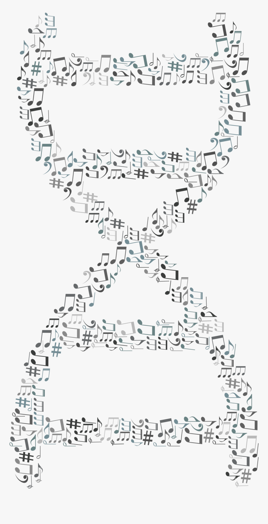 Musical Dna Grayscale Clip Arts - Transparent Background Dna Clipart Free, HD Png Download, Free Download