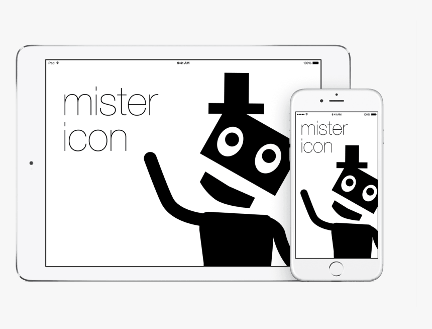 Mister Icon App Running On Iphone 6 And Ipad Air - Iphone, HD Png Download, Free Download