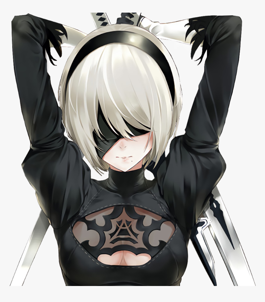 Render By Tangan Error - Nier Automata Pixel Art Minecraft, HD Png Download, Free Download