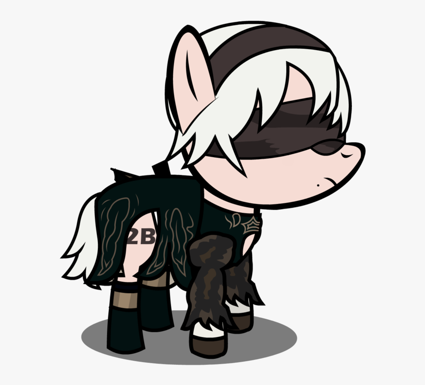 Dashiemlpfim, Chibi, Clothes, Crossover, Earth Pony, - Nier Automata 2b Pony, HD Png Download, Free Download