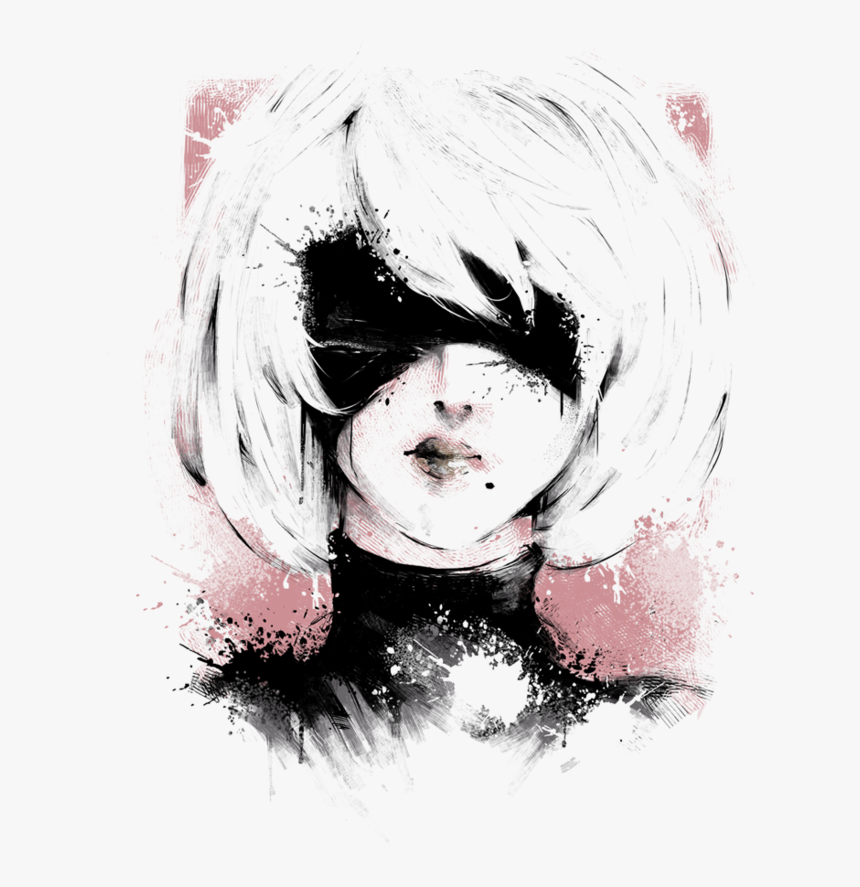 Nier Automata 2b T-shirt , Png Download - Illustration, Transparent Png, Free Download