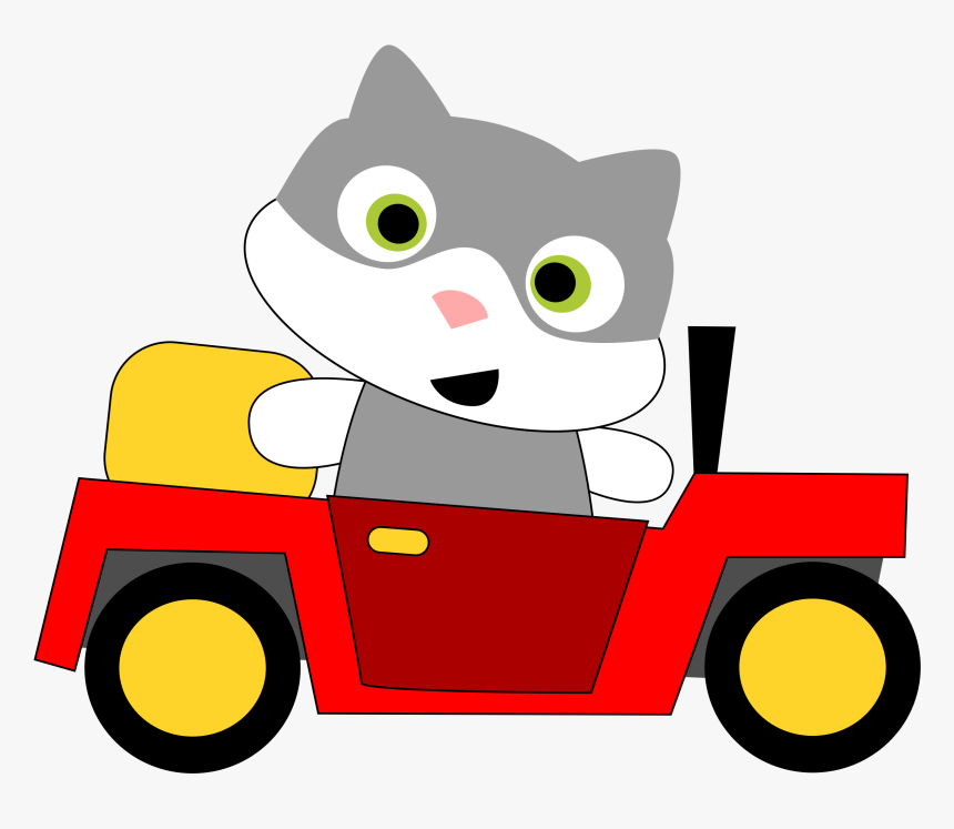 A Cat Driving A Car Clip Arts - Cat Driving A Car Clipart, HD Png Download, Free Download