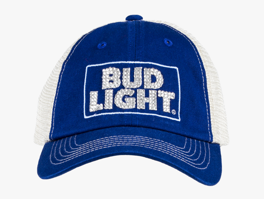 Bud Light Bling Hat- Blue Trucker - Bud Light Lsu Purple Hat, HD Png Download, Free Download