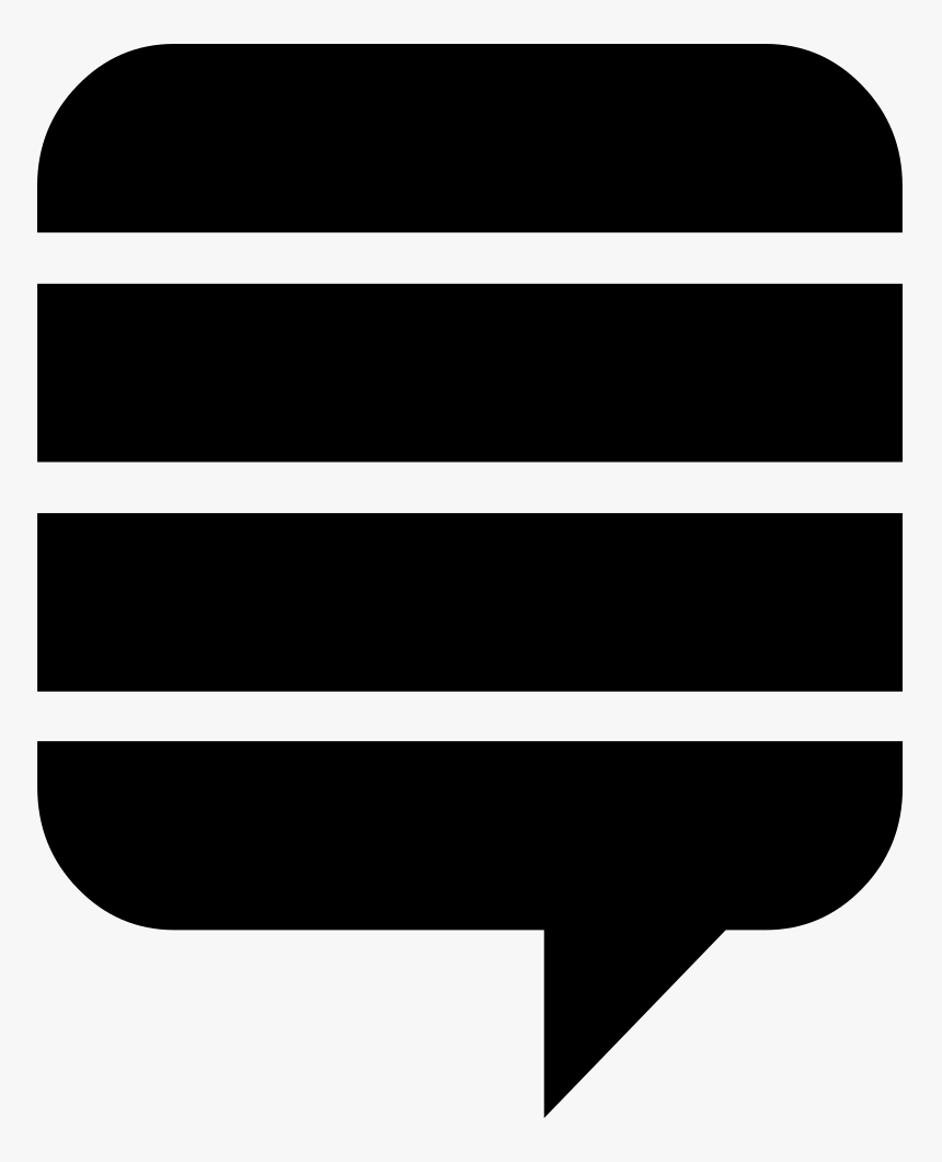 Logo Of Striped Rounded Square Speech Bubble Shape - Logo, HD Png Download, Free Download