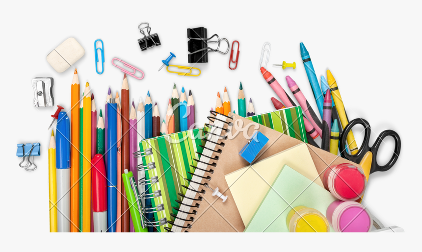 Colorful On White Photos By Canva - School Supplies Transparent Background, HD Png Download, Free Download