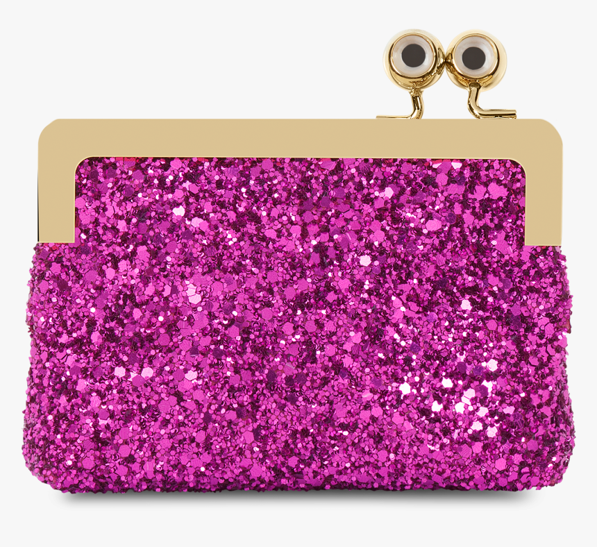 Crafted In Fuchsia Pink Glitter And Embellished With - Coin Purse, HD Png Download, Free Download