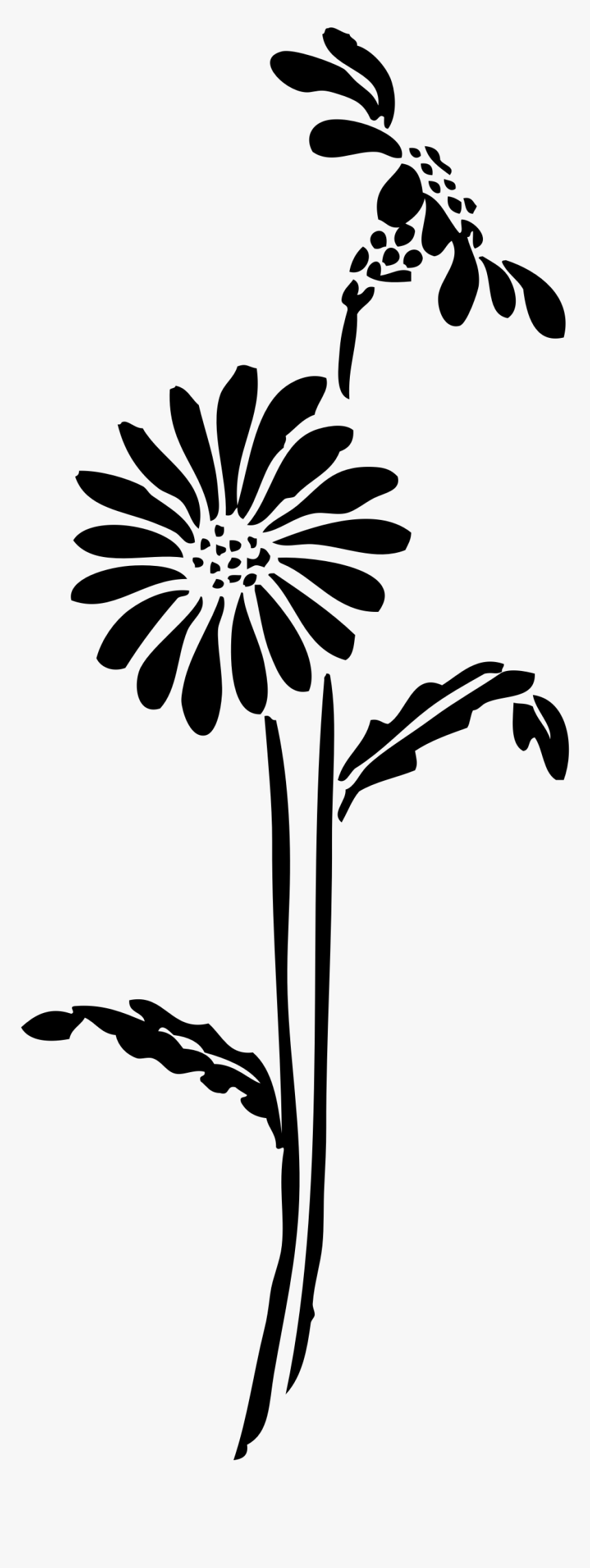 Flowers Silhouette Clip Arts - Flower Silhouette No Background, HD Png Download, Free Download