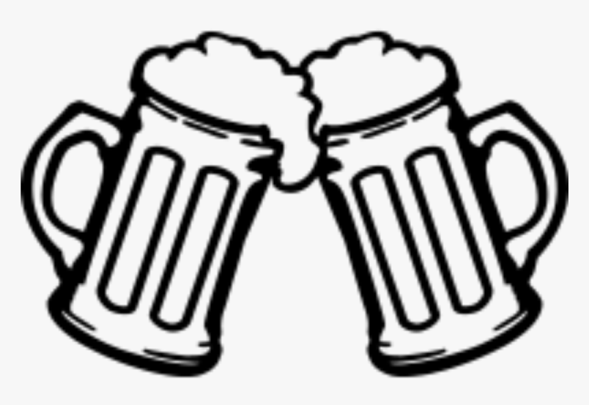 Clip Art Download Black And - Clinking Beer Glasses Vector, HD Png Download, Free Download