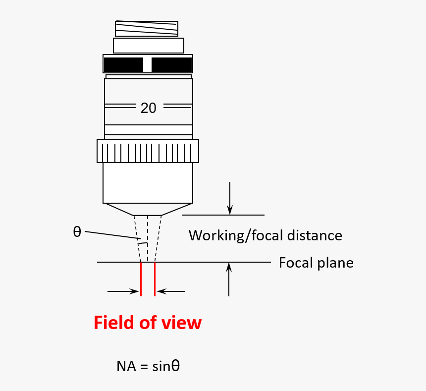 Field Of View, Working Distance, And Numerical Aperture - Sony Edge Led, HD Png Download, Free Download