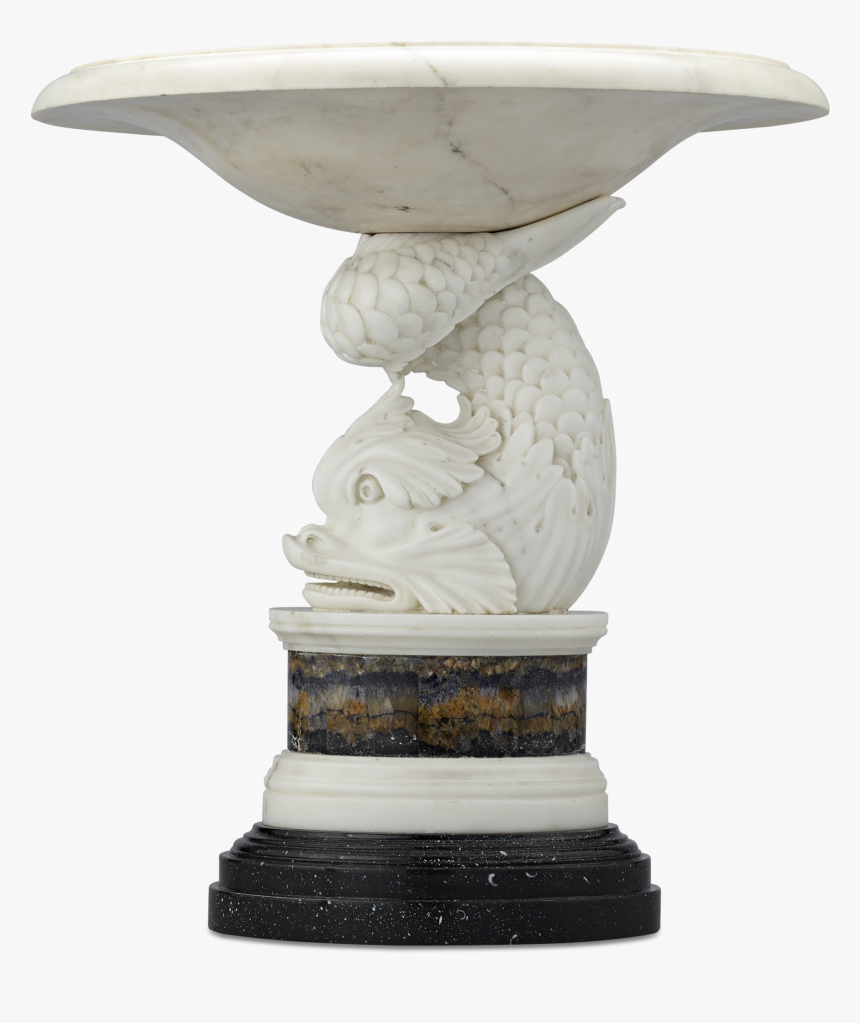 George Iii Marble And Blue John Dolphin Tazza - Statue, HD Png Download, Free Download