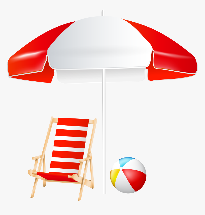 Clipart Chair Beach Umbrella - Transparent Png Clipart A Beach Umbrella, Png Download, Free Download