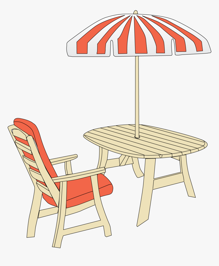Pool Umbrella Clipart - Garden Furniture Clip Art, HD Png Download, Free Download