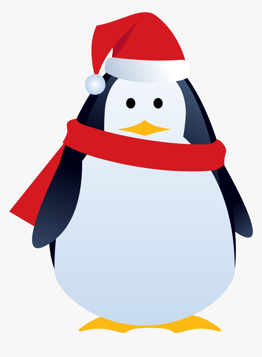 Christmas Penguin Big Image - Christmas Clipart Penguin, HD Png Download, Free Download