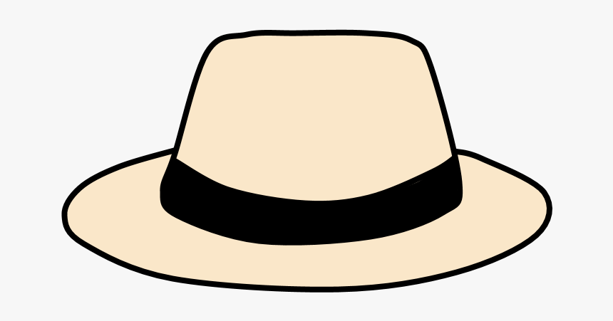 Hat, Fedora, Cream, Black Band - Fedora, HD Png Download, Free Download