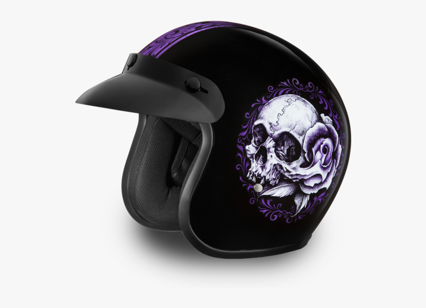 Daytona Helmets Motorcycle Open Face Helmet Cruiser- - Open Face Helmet Skulls, HD Png Download, Free Download