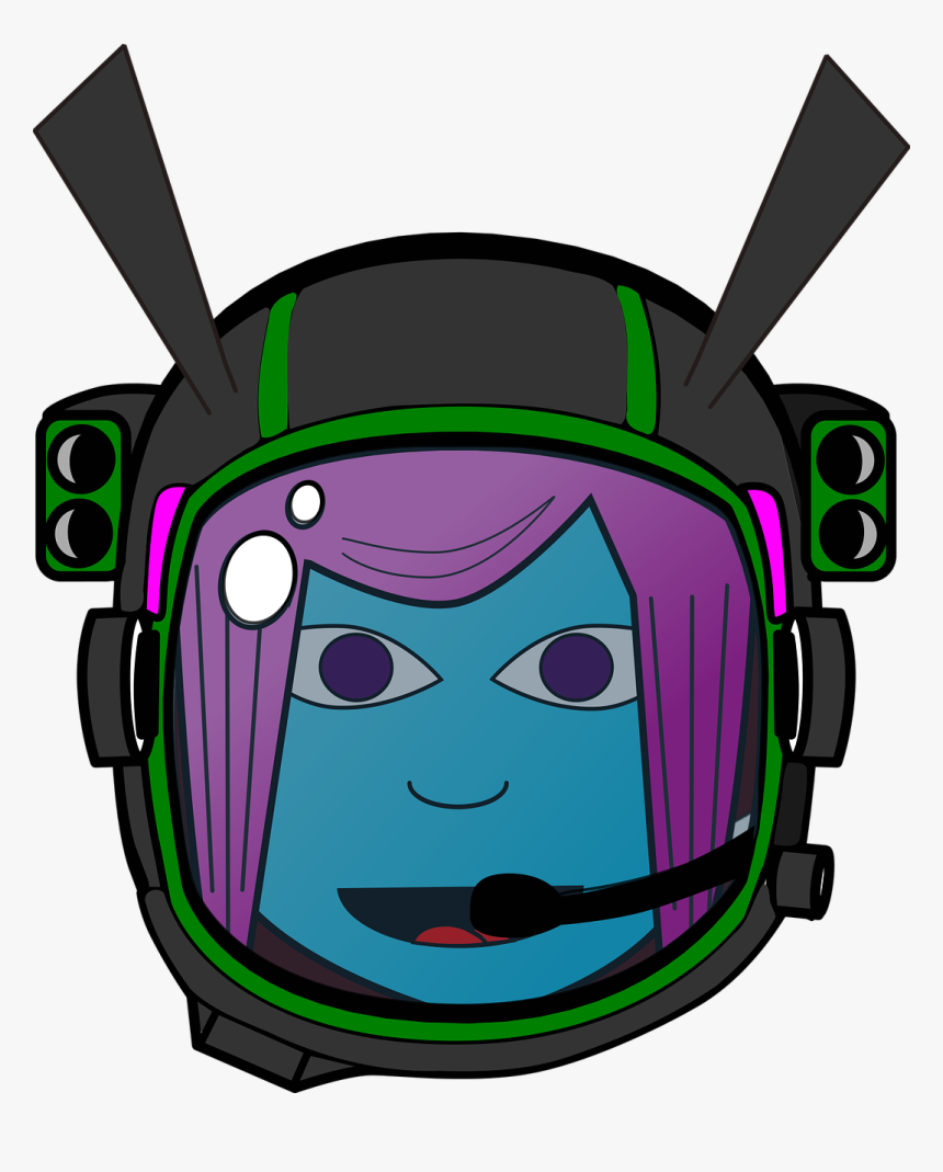 Alien, Astronaut, Space, Future, Girl, Happy, Head - Space Alien Graphics, HD Png Download, Free Download