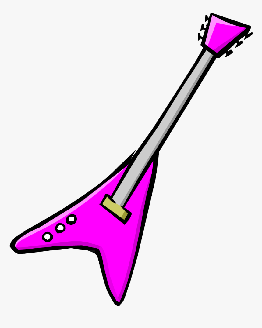 Club Penguin Pink Guitar Clipart , Png Download - Club Penguin Electric  Guitar, Transparent Png - kindpng