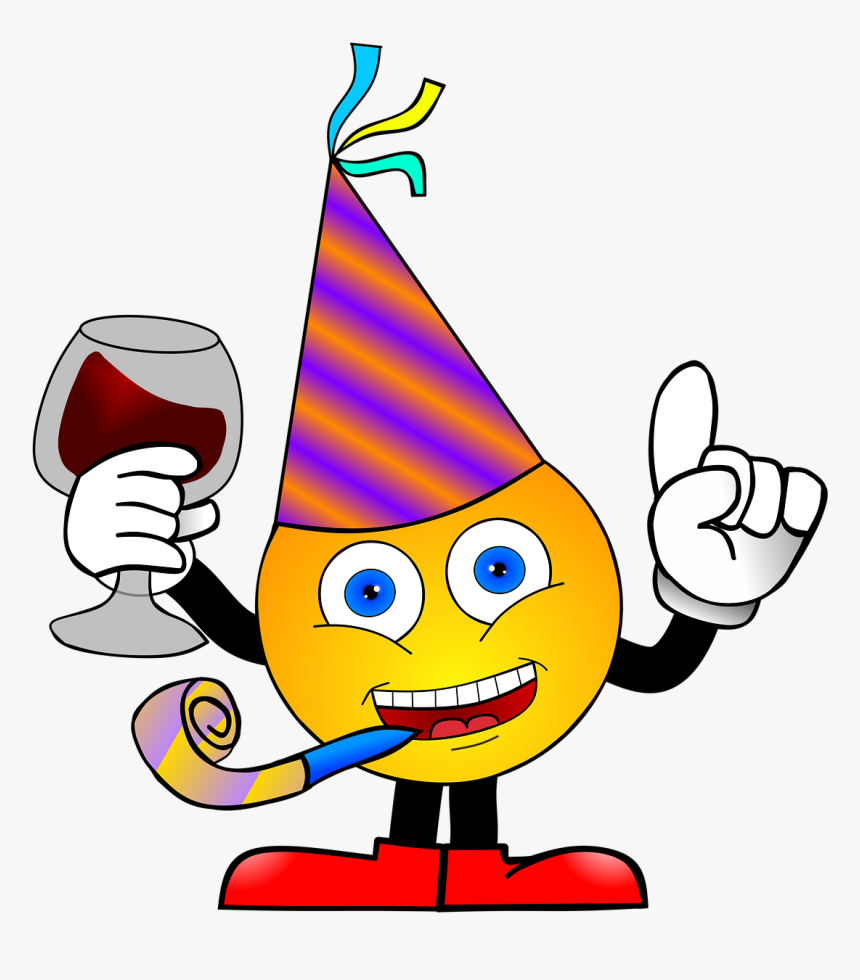 Smiley, Party, Anniversary, New Year"s Eve, Neujahre - Birthday Wishes Your Self, HD Png Download, Free Download