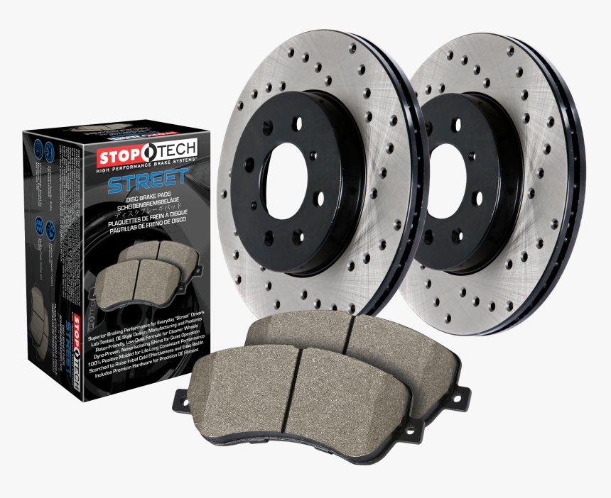 Drilled Brake Rotors Stoptech Kit - Honda Civic 2011 Rear Brakes, HD Png Download, Free Download