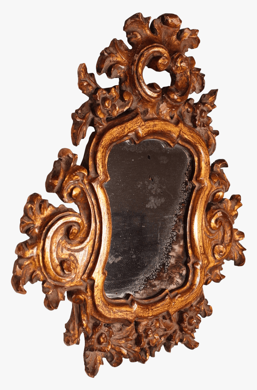 Carved Gilt Mirror - Antique, HD Png Download, Free Download