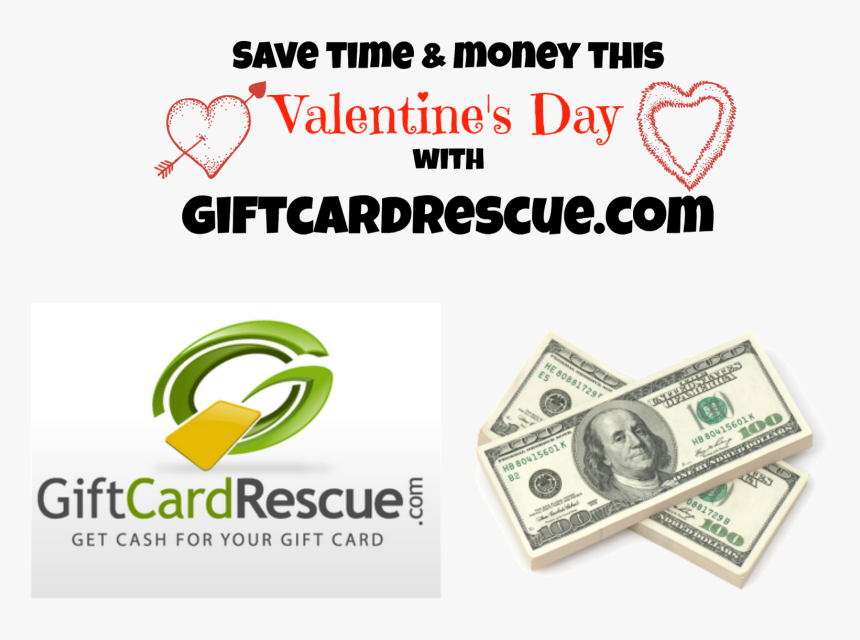 Save Time & Money This Valentine"s Day With Giftcardrescue - 100 Us Dollar, HD Png Download, Free Download