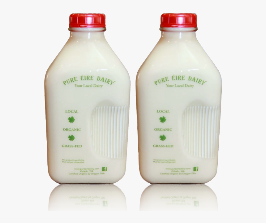 Glass Bottles Of Pure Eire Dairy Farm Fresh Milk - Plastic Bottle, HD Png Download, Free Download