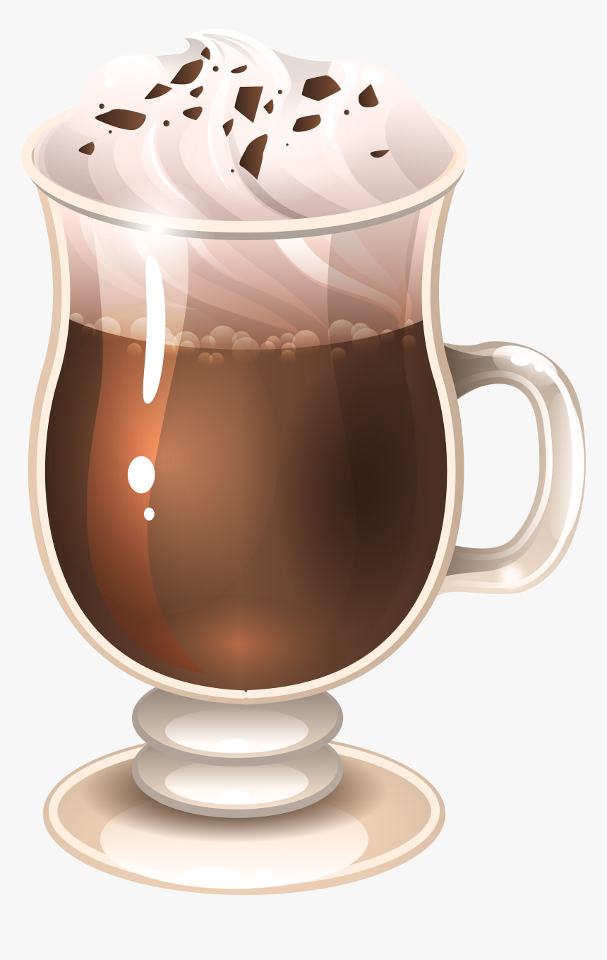 Glass Of Coffee Latte - Coffee Latte Clipart, HD Png Download, Free Download