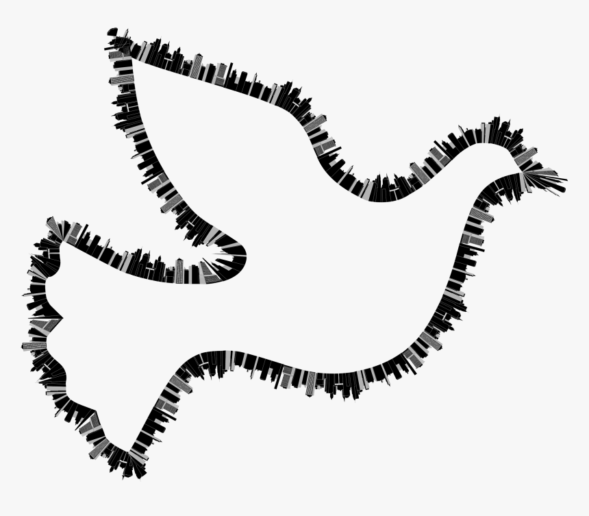 Transparent Dove Clipart Black And White - Peace Clipart Frame, HD Png Download, Free Download