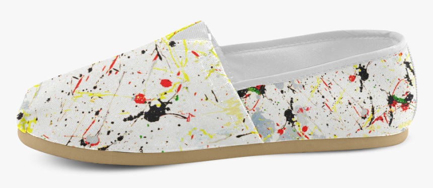 Yellow & Black Paint Splatter Women"s Casual Shoes - Craft, HD Png Download, Free Download