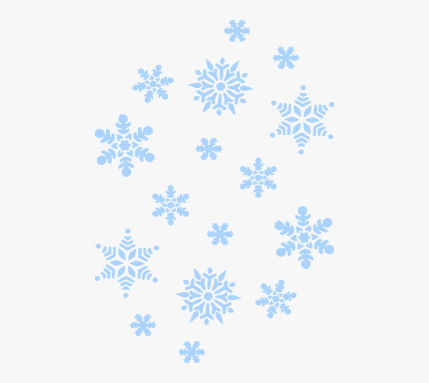 Free Png Download Blue Snowflakes Falling Png Images - White Snowflakes Black Background, Transparent Png, Free Download
