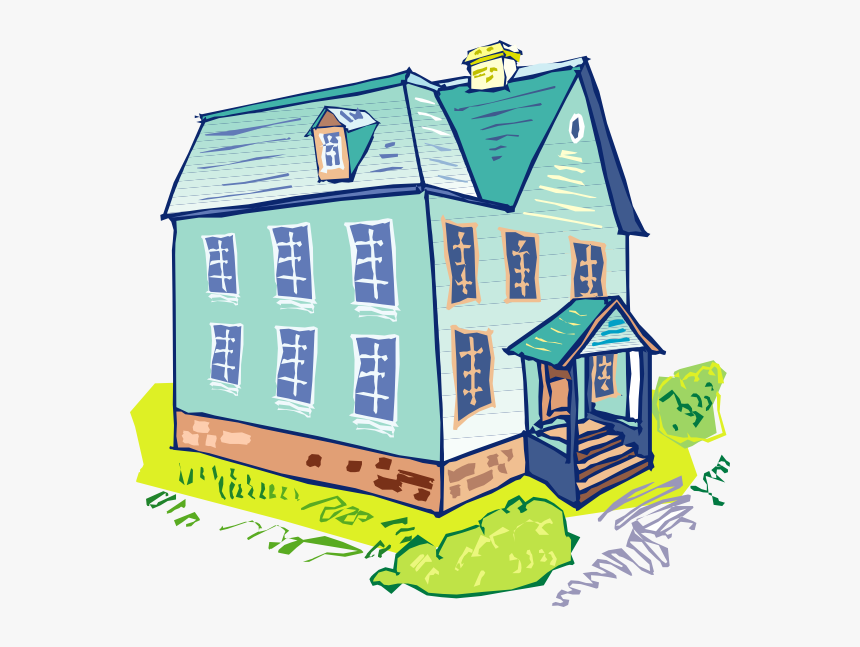 Light Blue House Svg Clip Arts - Boarding House Clipart, HD Png Download, Free Download