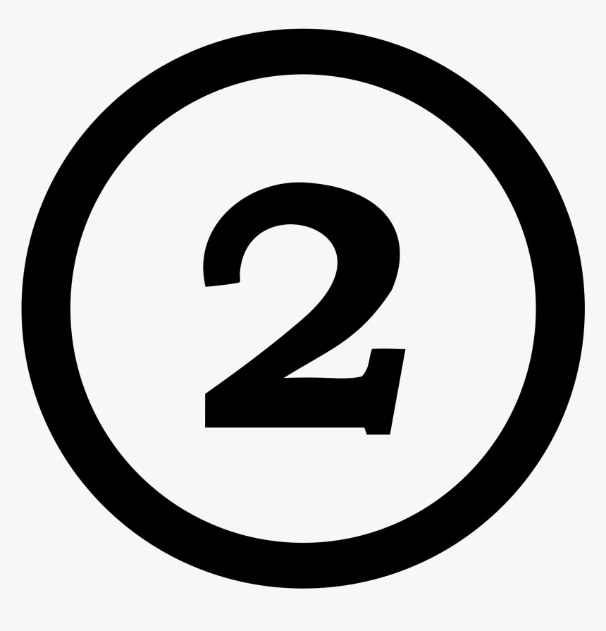 2 Number Png High Quality Image - Copyright Svg, Transparent Png, Free Download