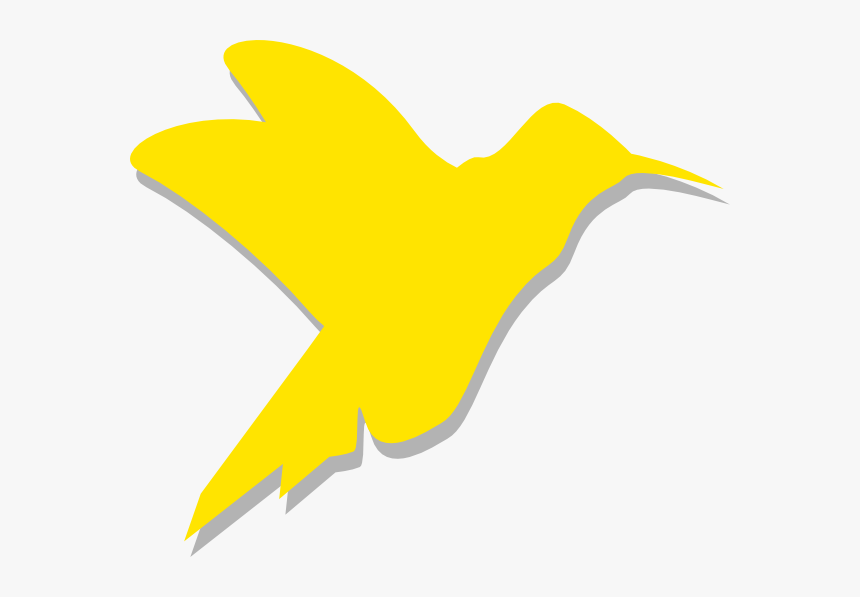 Yellow Hummingbird Silhouette Svg Clip Arts - Yellow Bird Silhouette, HD Png Download, Free Download