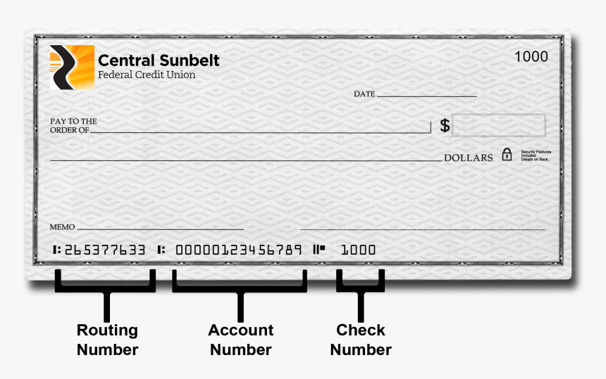 Central Sunbelt Routing Number, HD Png Download, Free Download