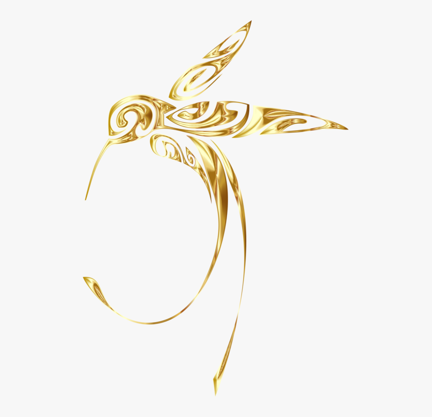 Fashion Accessory,jewellery,body Jewelry - Gold Hummingbird Png, Transparent Png, Free Download