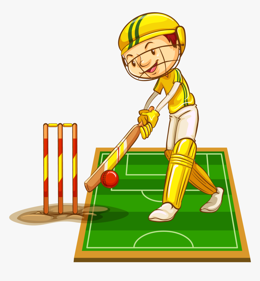 Transparent Cricket Ball Clipart - Man Playing Cricket, HD Png Download, Free Download